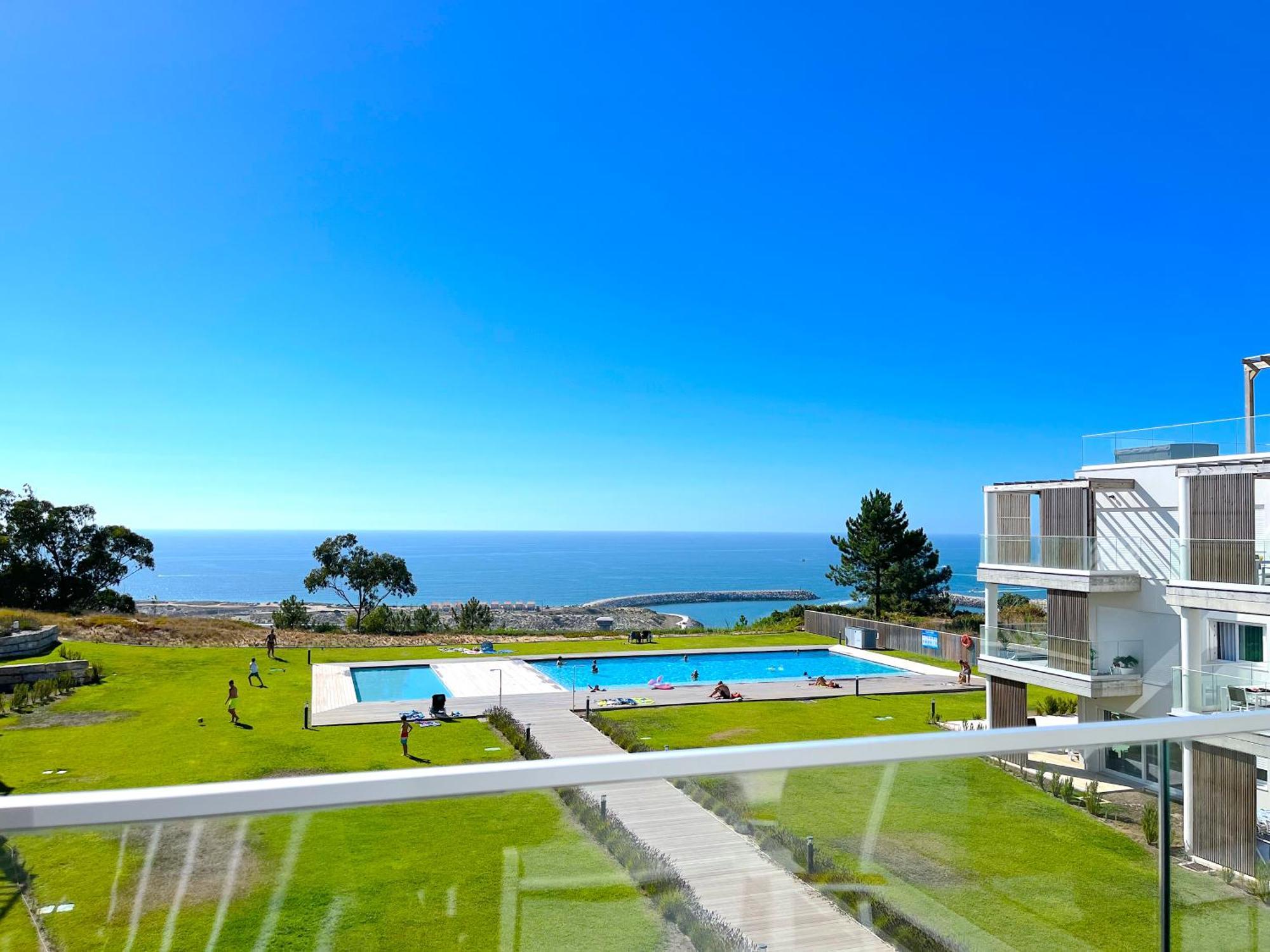 Mar A Vista - Condominium With Pool, Gym And Sea Views Nazare Ngoại thất bức ảnh